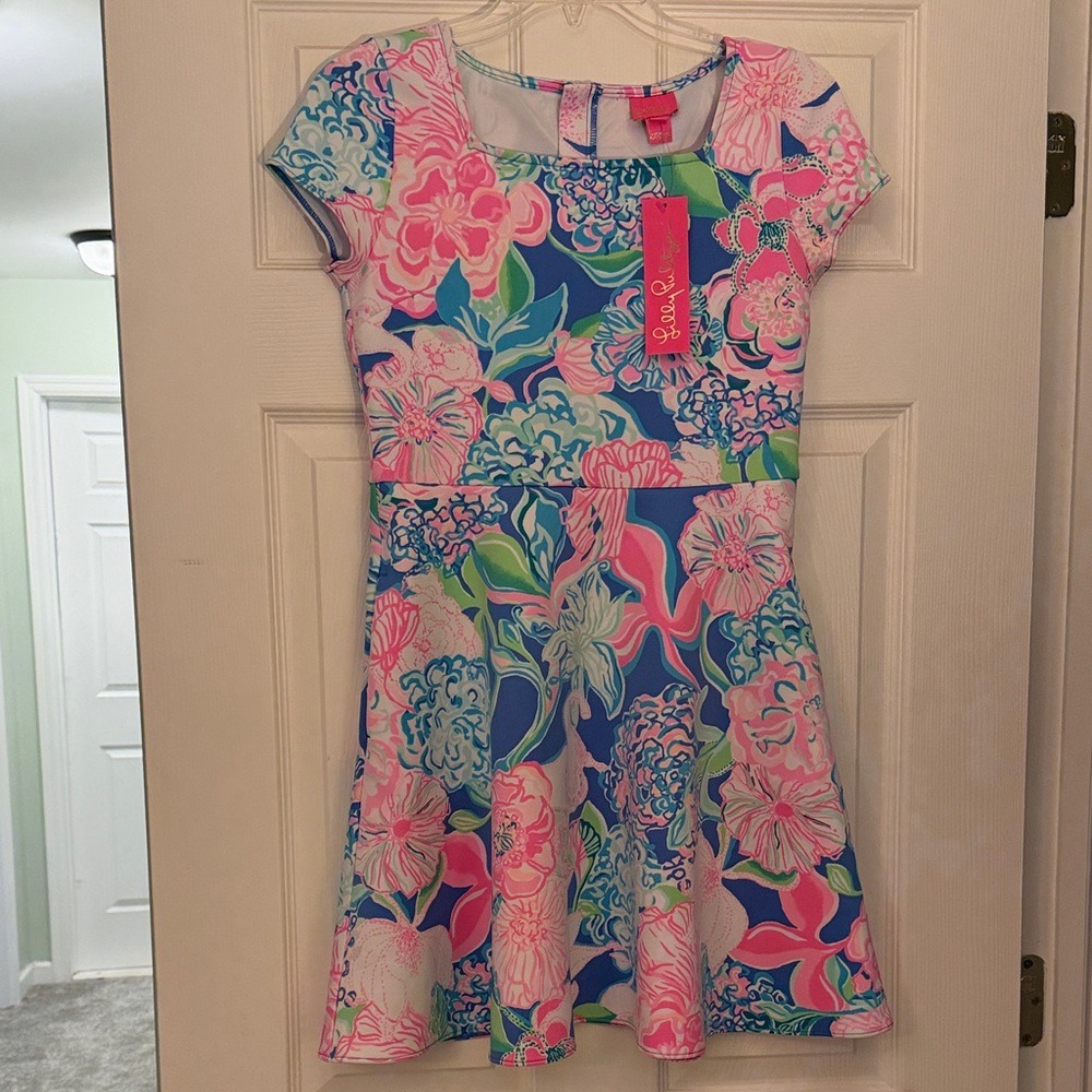 Lilly Pulitzer Pink and Blue Floral Kids Dress